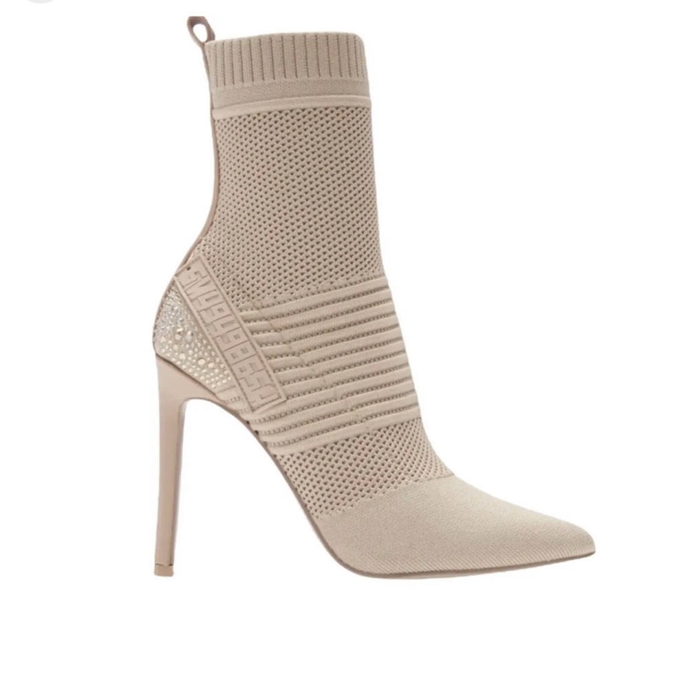 Steve Madden Maxwells Pointed Toe Knit Boot Beige… - image 7